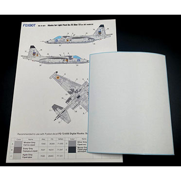 Sukhoi Su25 Blue 19 Ukrainian AF Light Pixel Digital camouflage Masks (Art Model)  FOXM72-021