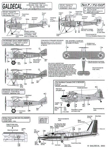 Finnish AF part 7 (SW20, MS50, Pa31, Islander, Mig21UM,Beaver) 72/007