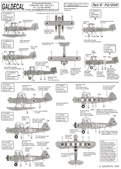 Finnish AF part 9 (Saaski IITuisku, VL Viima, Blenheim MK1/IV)  72009