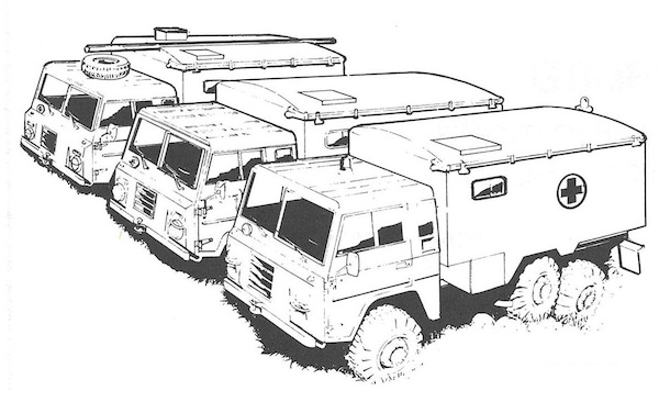 Volvo C304 TGB 1312-1316 Flygvapnet Ambulance  GE72017