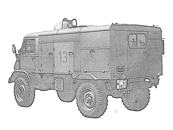 Unimog S404 KlKfz 750 Flugfeld feuerwehr / Airfield fire engine REG72015