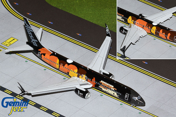 Boeing 737-900ER Alaska Airlines "Our Commitment" N492AS flaps down G2ASA1016F