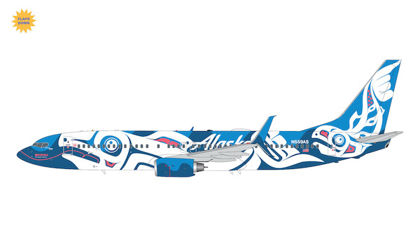Boeing 737-800 Alaska Airlines "Xat Kwani" (Salmon People) N559AS flaps down  G2ASA1246F