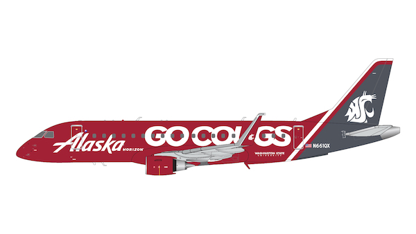Embraer ERJ175LR Alaska Airlines / Horizon Air Washington State Univ. "Go Cougs" N661QX  G2ASA1286