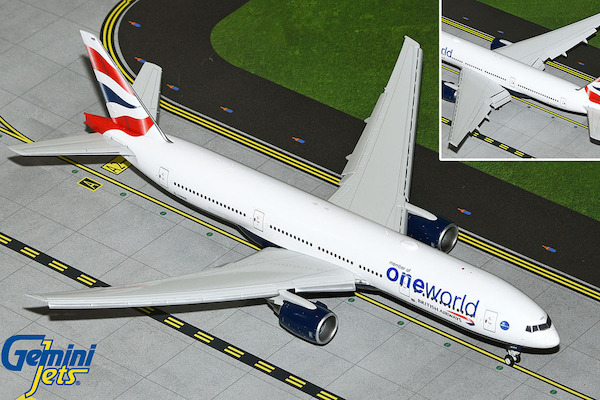 Boeing 777-200ER British Airways "oneworld" G-YMMR flaps down G2BAW1226F