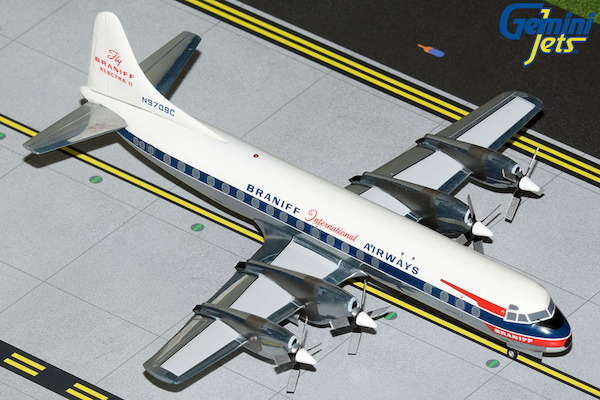 Lockheed L-188 Electra Braniff International N9709C polished belly G2BNF1027