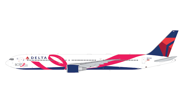 Boeing 767-400ER Delta Air Lines "BCRF breast cancer red ribbon" N845MH G2DAL1446