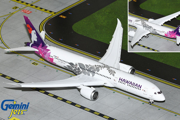 Boeing 787-9 Dreamliner Hawaiian Airlines N780HA flaps down  G2HAL1051F