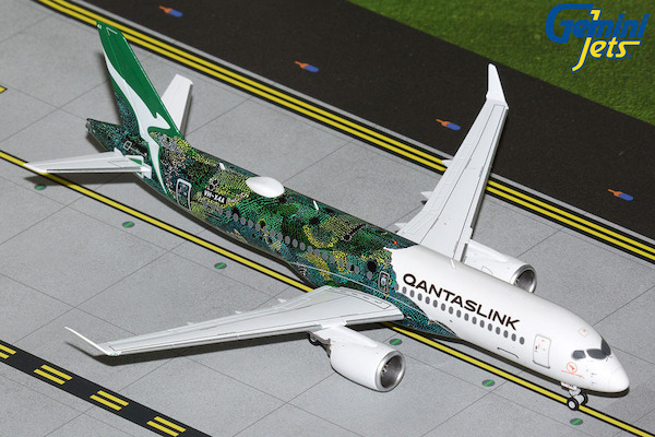 Modèle Réduit Avion Airbus A220-300 QantasLink Échelle 1:200 - Collection Flying Art Series, Avec Socle