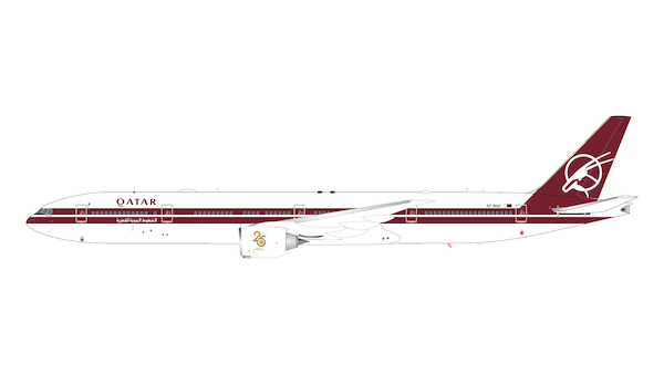 Boeing 777-300ER Qatar Airways A7-BAC 25th Anniversary retro livery G2QTR1145