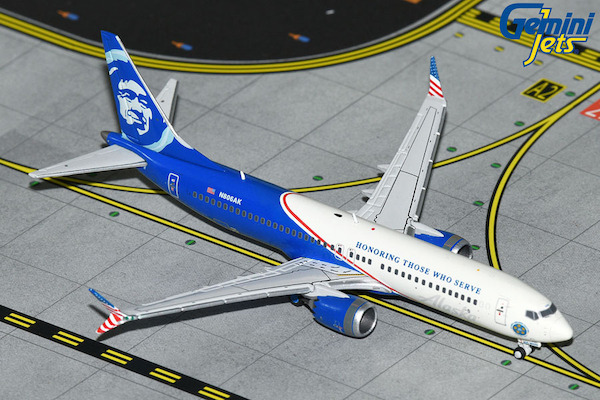 Boeing 737 MAX 8 Alaska Airlines N806AK "Honoring Those Who Serve"  GJASA2258
