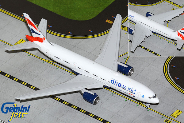 Boeing 777-200ER British Airways "oneworld" G-YMMR flaps down  GJBAW2194F