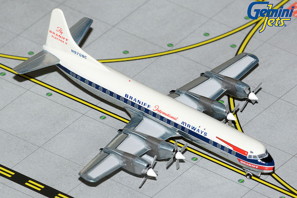 Lockheed L-188 Electra Braniff International N9709C El Dorado livery; polished belly GJBNF2090