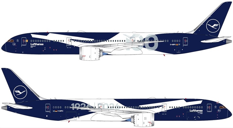 787-9 ルフトハンザドイツ航空D- АВРА 1/200 Boeing 787-9 Commercial Aircraft 