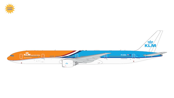 Boeing 777-300ER KLM Orange Pride PH-BVA flaps down  GJKLM2268F