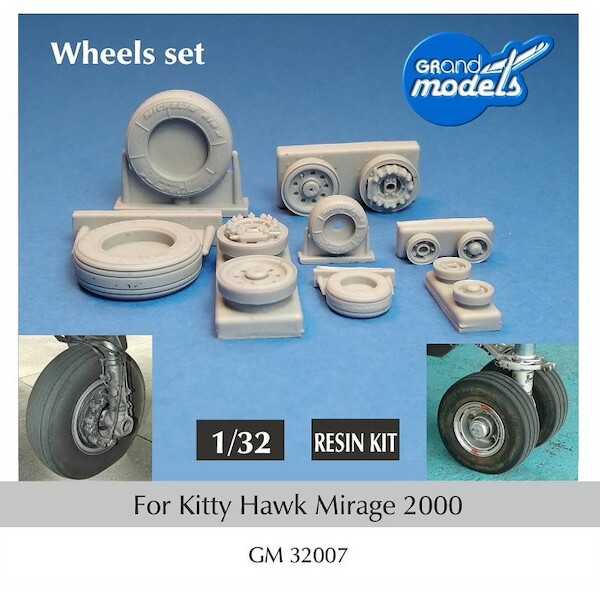 Wheel set for Mirage 2000 (Ktty Hawk) GM-32007
