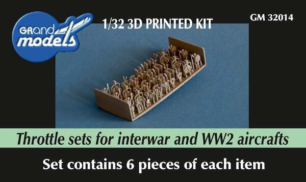 Throttle sets for Interwar and WW2 Aircraft (6 pieces of each) GM-32014