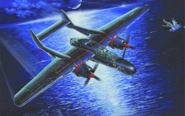 WWII USAAF Northrop P-61B "Black Widow" Last Shootdown 1945  S4802