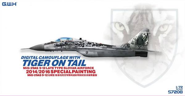 Mikoyan MiG29AS 9-12 Fulcrum A "Slovak Air Force digital camouglage with tiger on tail" S7208
