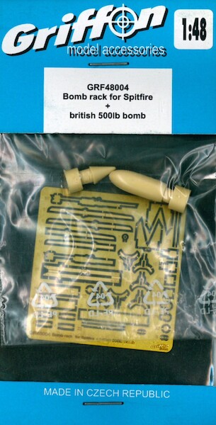 British 500LB Bomb with Bomb Rack for Spitfire (1) GRF48004