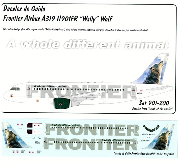 Airbus A319 (Frontier N901FR Wally Wolf)  GUIDO 901-200