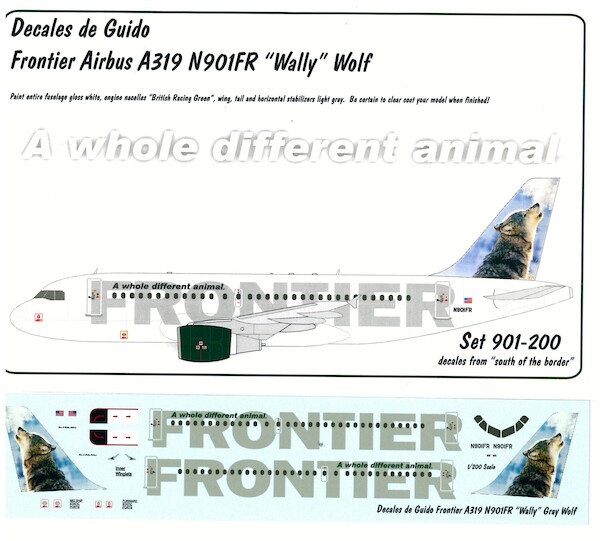 Airbus A319 (Frontier N901FR Wally Wolf) GUIDO 901-200
