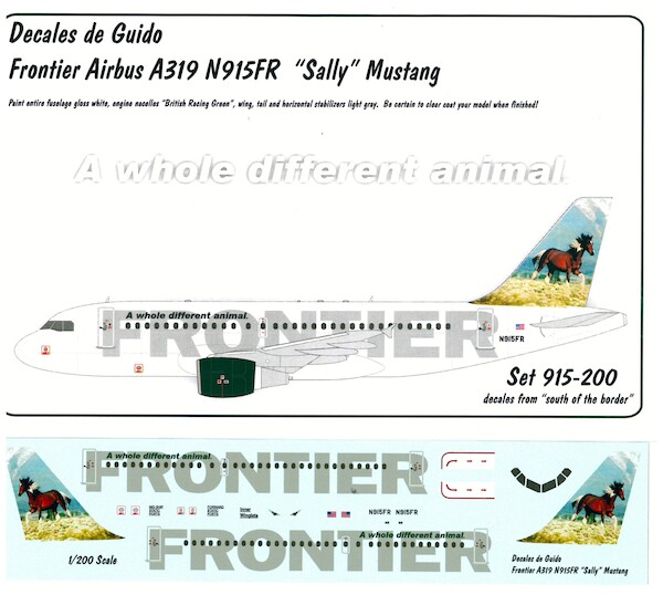 Airbus A319 (Frontier N915FR Sally Mustang) GUIDO 915-200