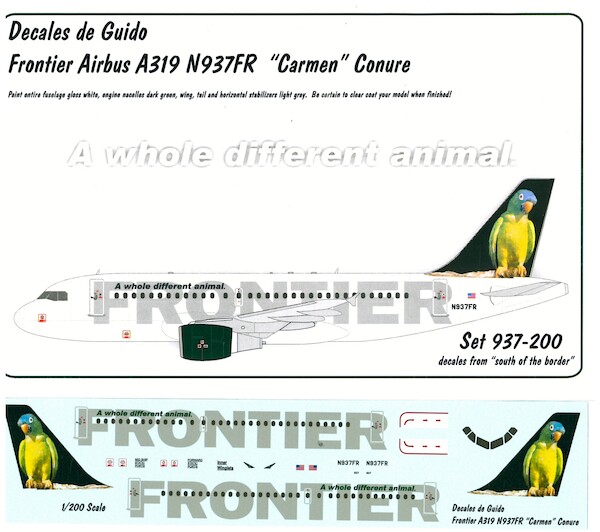 Airbus A319 (Frontier N937FR Carmen Conure)  GUIDO 937-200