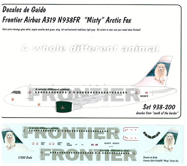 Airbus A319 (Frontier N938FR Misty Fox) GUIDO 938-200