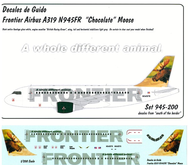 Airbus A319 (Frontier N945FR Chocolate Moose) GUIDO 945-200