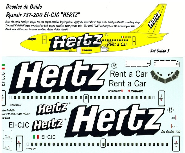 Boeing 737-200 (Ryanair "Hertz") GUIDO3-100A