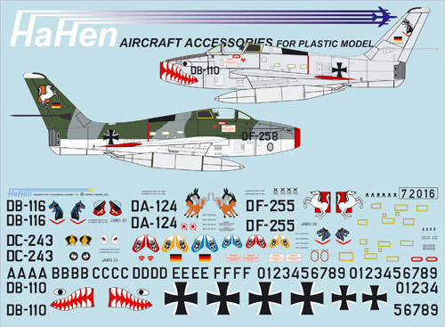 Republic F84F Thunderstreak (Luftwaffe - Jabo 31/32/36) HH144052