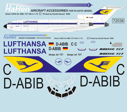 Boeing 727-100 (Luthansa) HH144055