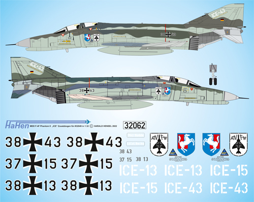 Addition  for  F-4F Phantom II für Norm 81 "ICE" set HaHen 32049  HH32062