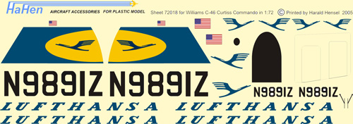 Curttiss C46 Commando (Lufthansa) (BACK IN STOCK) Hh72018