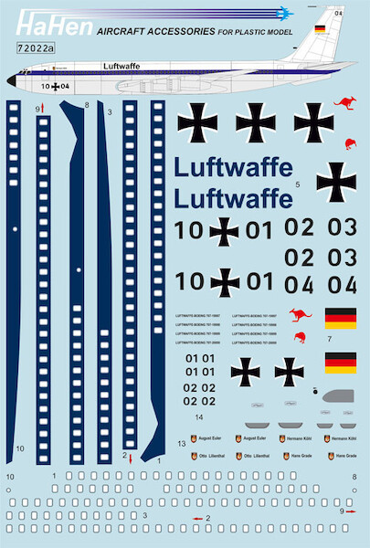 Boeing 707-307C (Luftwaffe - Flugbereitschaft) Alte bemalung Hh72022a