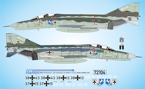 Addition  for  F-4F Phantom II für Norm 81 "ICE" set HaHen 72066  HH72104