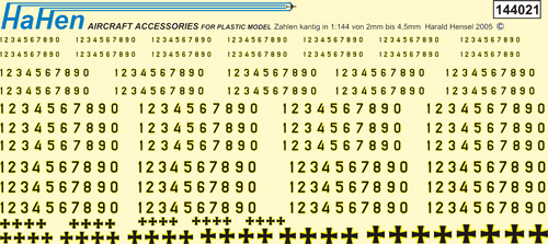 Luftwaffe Zahlen (Numbers) HH144021