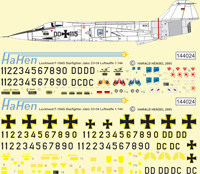 Lockheed F104G Starfighter (Luftwaffe - JBG33, JBG34) HH144024