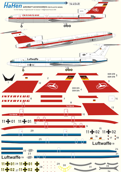 Tupolev Tu154 ("Interflug" - Flugbereitschaft Luftwaffe) hh144040