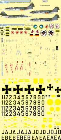 Lockheed TF104G/RF104G/F104G Starfigter (Luftwaffe JG71, JG74, AG51, AG52)  hh32018