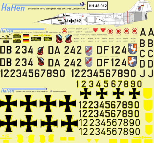Lockheed F104G Starfighter (Luftwaffe JBG31/32,/36 silver) HH48012