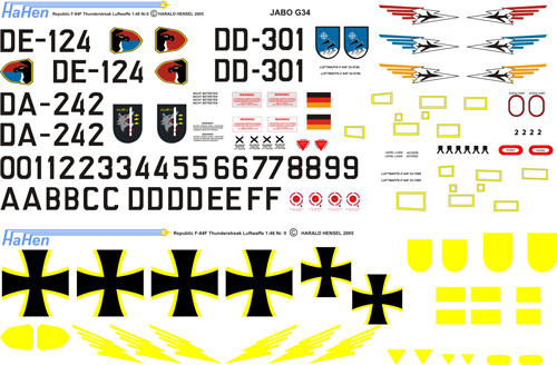 Republic F84F Thunderstreak 2 (Luftwaffe JBG31/34/35 silver) HH48021