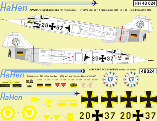 Lockheed F104G Starfighter (Luftwaffe LVR1 Sonderbemahlung 1986)  HH48024