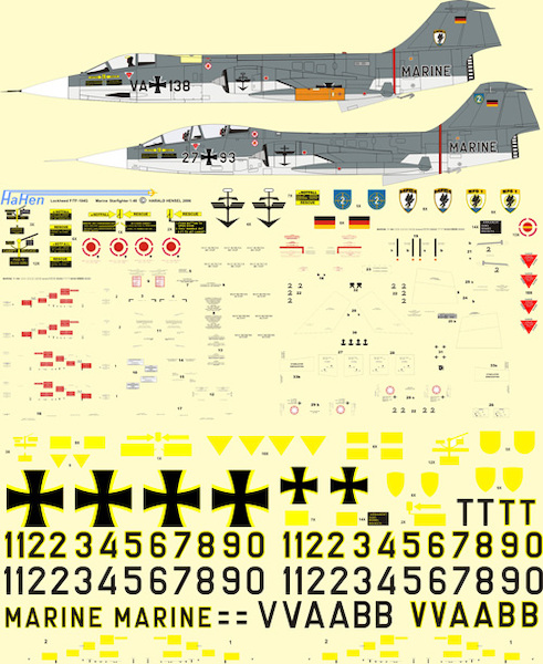 Lockheed F104G/TF104G Starfighter (Marine With Stencils) HH48030