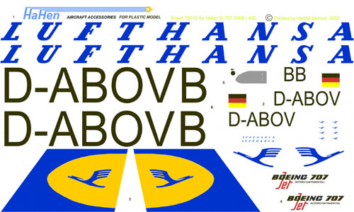 Boeing 707-330/430 (early version) (Lufthansa) HH72010
