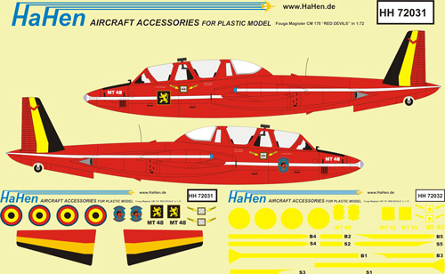 Fouga CM170 Magister (Belgian AF Rode Duivels) HH72032