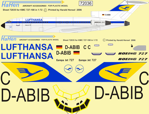 Boeing 727-100 (Lufthansa) HH72036