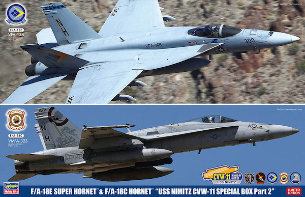 F/A18C Hornet and F/A18E Super Hornet USS Nimitz CVW-11 combo Special box Part 2 240sp367