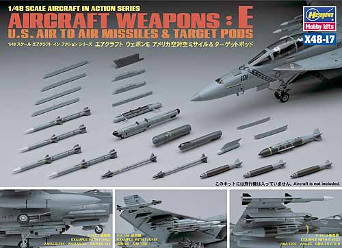 A/C Weapons: E "US Weapons Air to air missies and target pods  X48-17